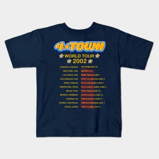 4Town world tour dates 2002 concert tee Kids T-Shirt